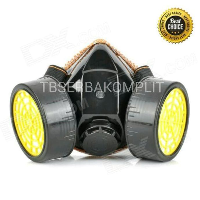 MASKER FILTER DOUBLE UNTUK KABUT ASAP DEBU CAT GRAFITI TUKANG KAYU TERLARIS