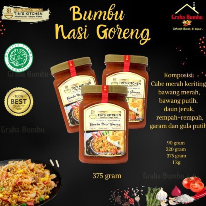 

Bumbu Masak Nasi Goreng Tins Kitchen 375gr / Bumbu Instan / Bumbu Dapur