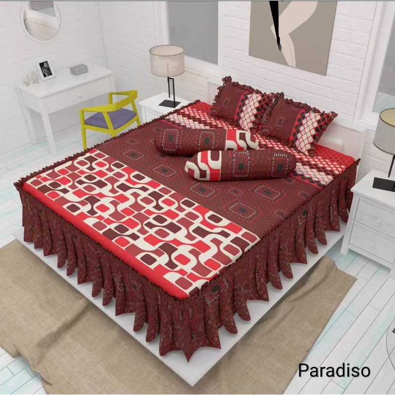 Sprei Endless Love Rumbai King Size 180x200 Seprai Motif Terbaru