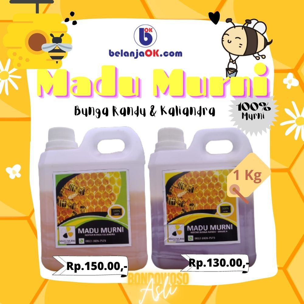 

Madu Murni Asy Syafii Nektar Bunga Randu & Kaliandra Asli 1 Kg