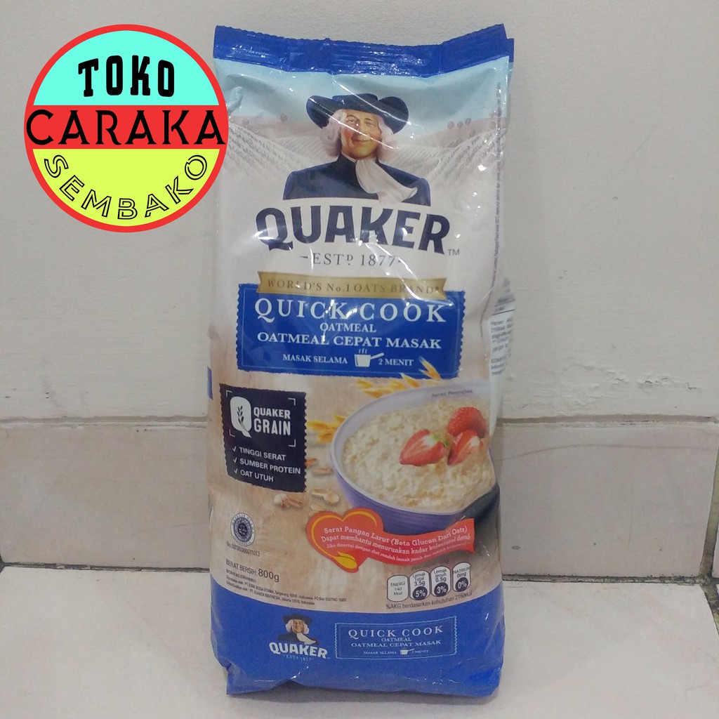 

Quaker Oatmeal Biru Quick Cook - Oat Meal - 800g