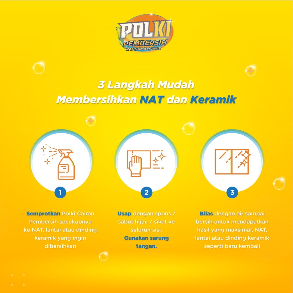 POLKI Pembersih Nat dan Keramik 500ml FREE SPRAYER / Cairan Pembersih Nat dan Keramik / BANDUNG