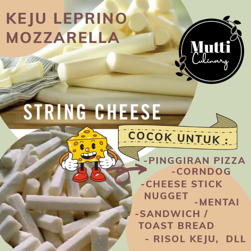 Keju Mozzarella Stick Parut Leprino Cheese string Bahan Corndog pinggiran Pizza Hotang Toppoki Chees