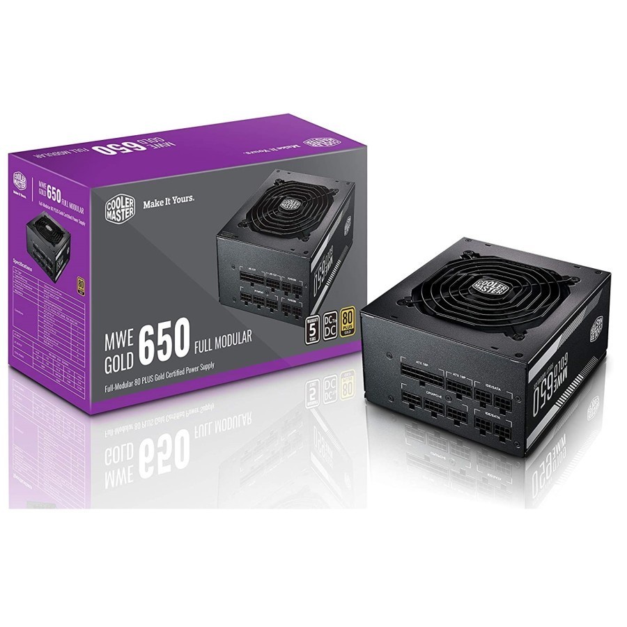 PSU Cooler Master MWE 650 Watt Gold Power Supply Full Modular 80+ gold