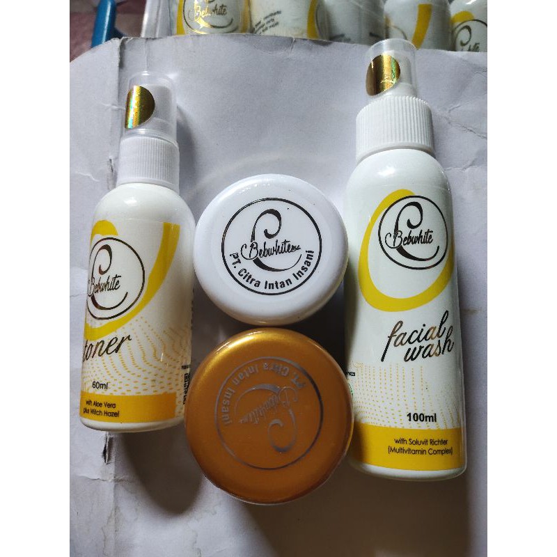 BEBWHITE C_BBC_NIGHT CREAM_DAY CREAM_SERUM GLOW_SABUN_TONER_FACIAL WASH_GLOW_ACNE_TOTOL ACNE_ECERAN