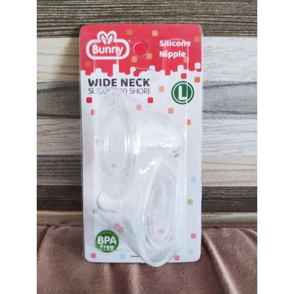 Bunny Nipple wideneck isi 2 pcs. dot bayi wide neck