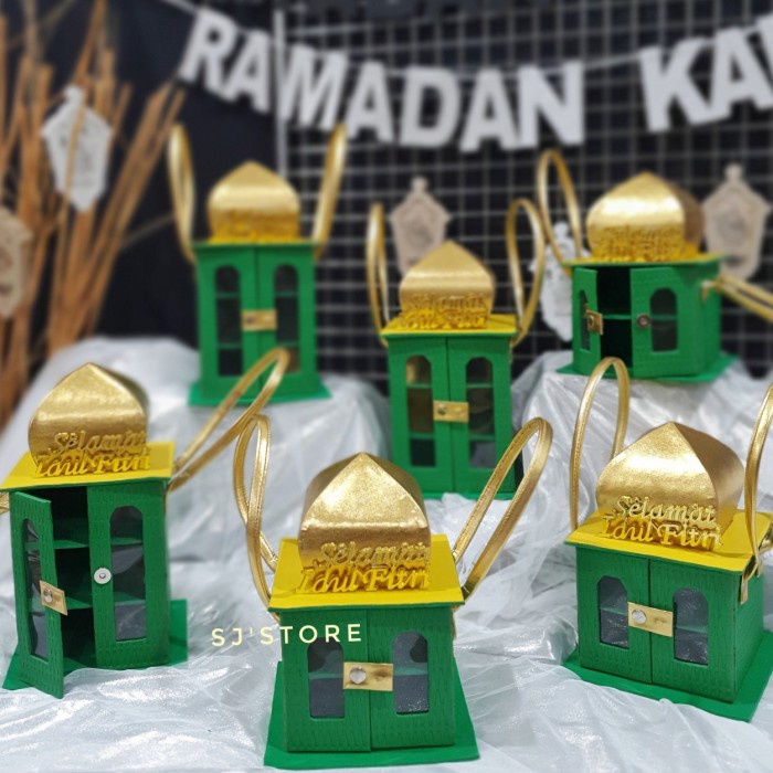 

Aksesoris box kue kering hampers lebaran idul fitri kubah cantik murah - S