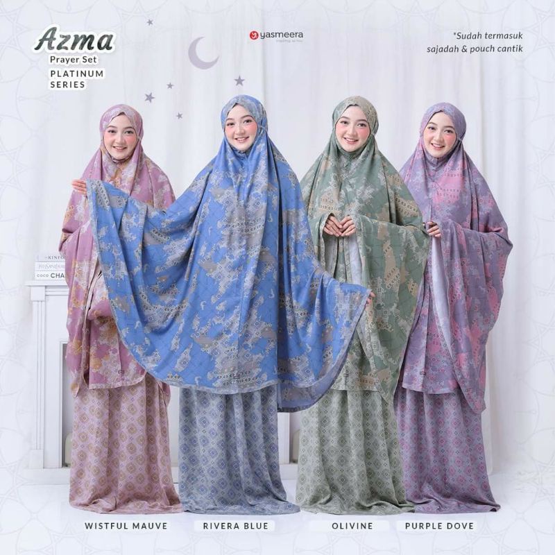 Mukena azma prayer set by Yasmeera/mukenacantik/rayontwill/bestseller/mukena couple