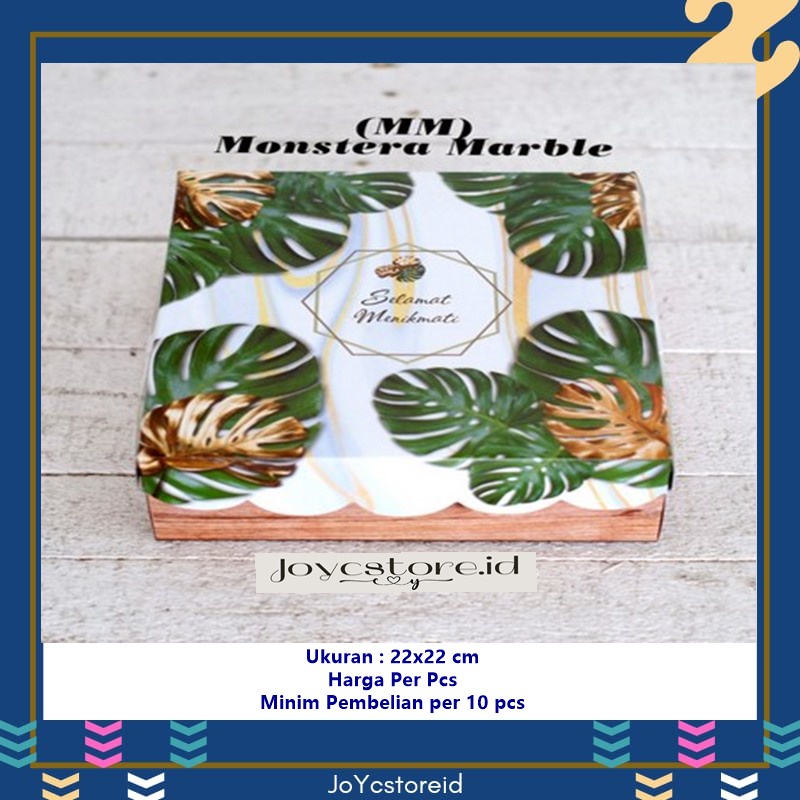

Dus Nasi R10 Monstera Marble Kotak Nasi R10B 22x22 Box Nasi/ Box Kue / Box Jajan / Snack Box / Kotak Kue / Kotak Roti / Kotak Jajan / Dus Kue / Dus Jajan / Dus Snack / Kardus /Packaging / Kemasan / Kotak Kemasan / Box Cake / Box Rice / Box Tart