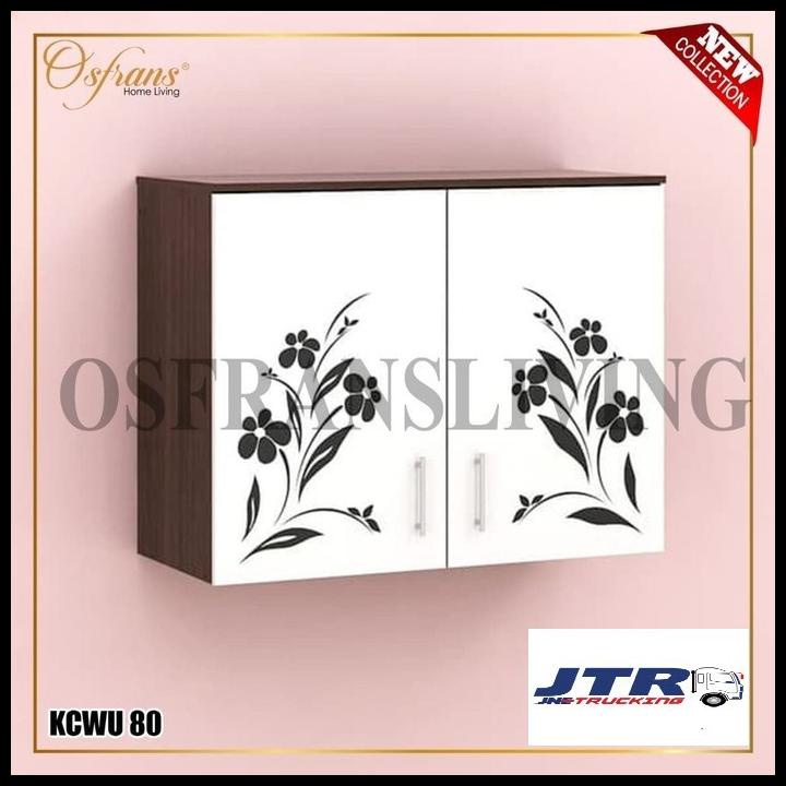 Lemari Dapur Kitchen Set 2 Pintu Dahlia Kcwu 80 - Jne Trucking - - Oak White