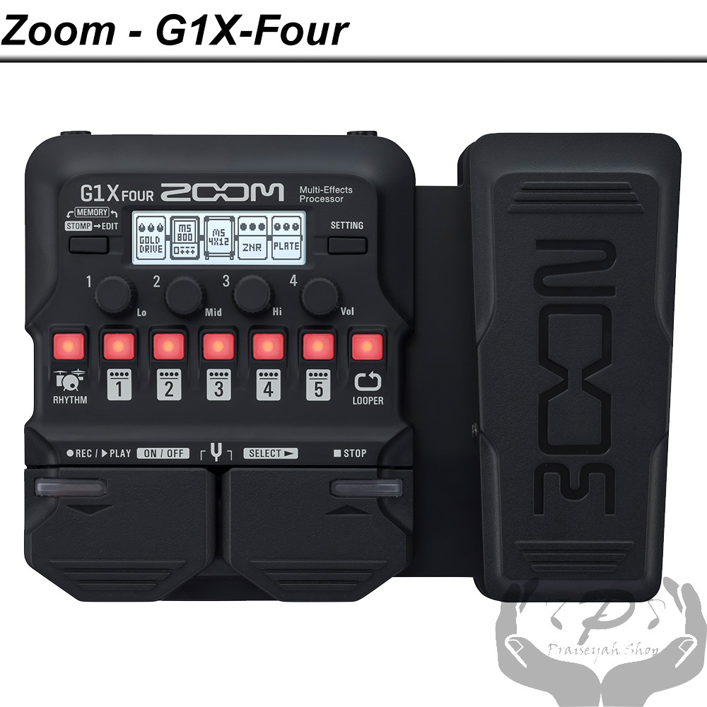 Zoom Multi Efek Pedal Gitar G1X Four Effect Guitar G1XFour Original
