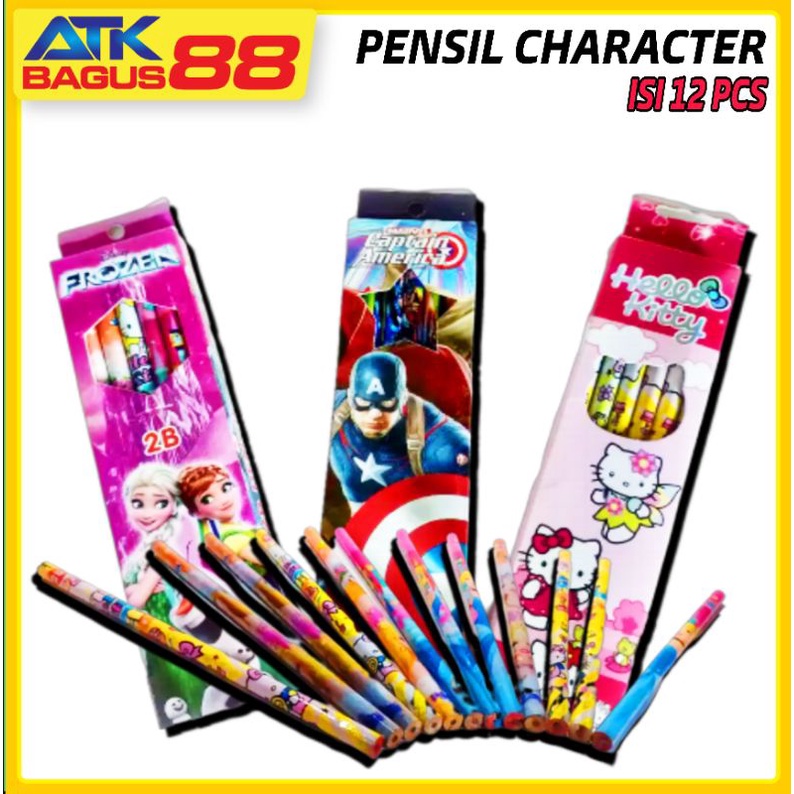 PENSIL 2B KARAKTER FANCY ANIMASI KARTUN