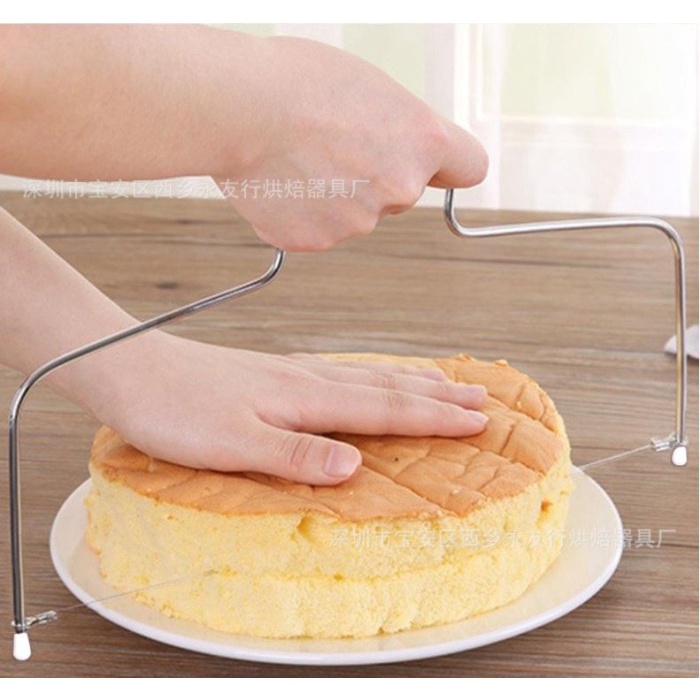 Pemotong Cake Slicer Leveler Pemotong Kue Pembelah Stainless 304