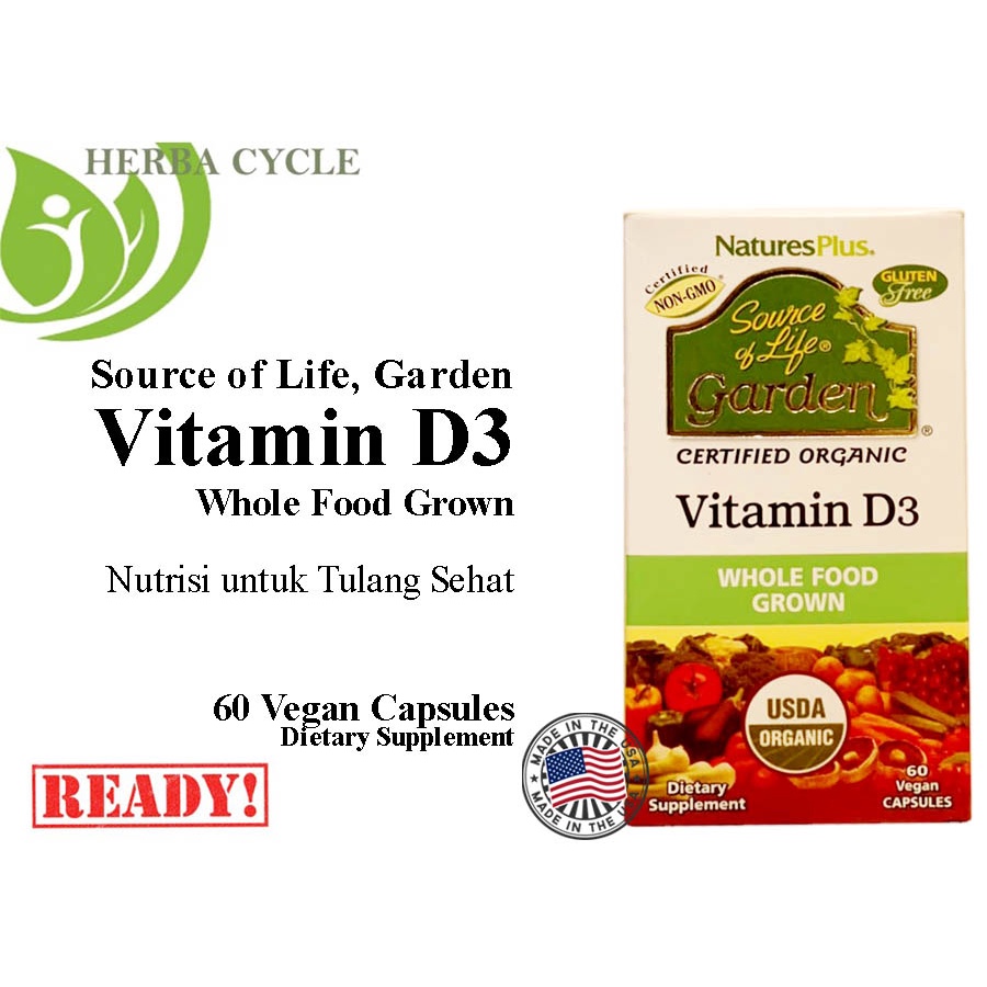 Source Of Life Garden Vitamin D3 5000 IU 60 Veg Vit D3 ORI USA