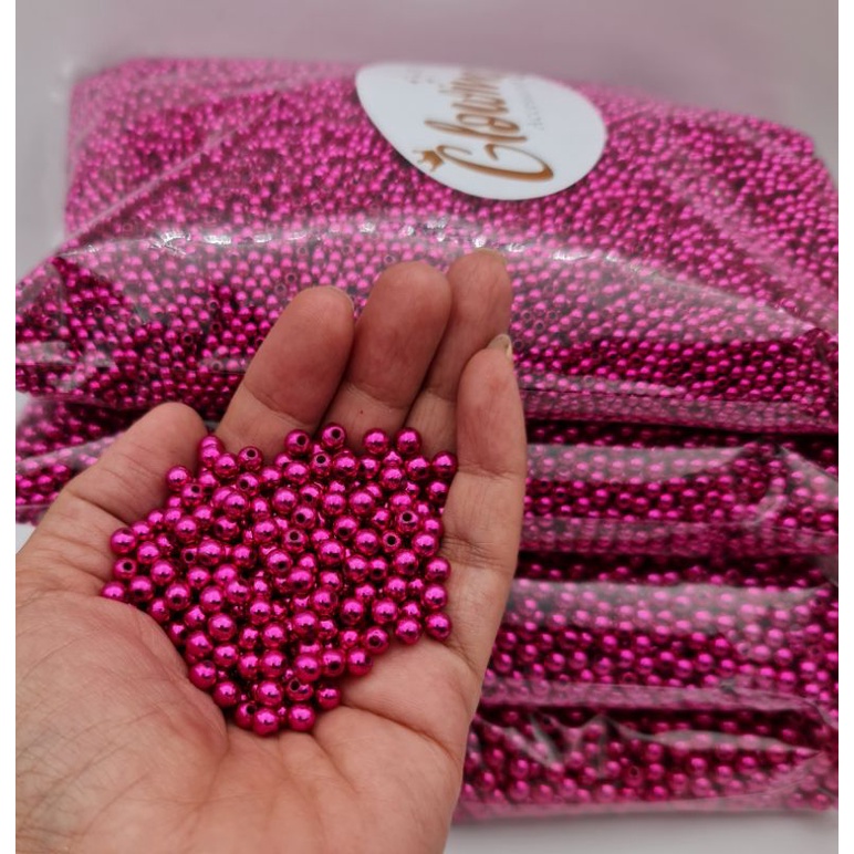 MUTIARA JEPANG METALIK SUPER mutiara jahit 5MM per PON (450gram)