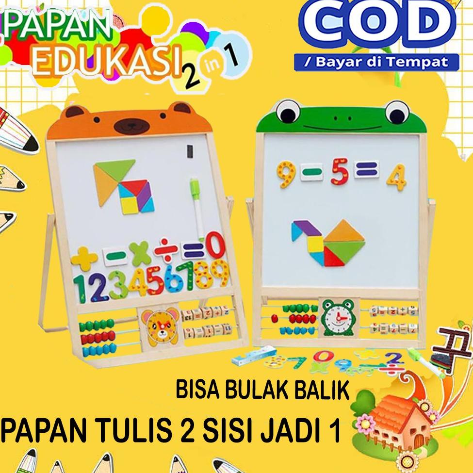 

➯Ready Stok✣ TJM00 ( DISKON 80 RIBU ) LEARNING EASEL 3 in 1 MAGNET - PAPAN TULIS ANAK MAGNETIC DUA SISI WHITEBOARD BLACKBOARD HITAM PUTIH 40 ✯Dijual
