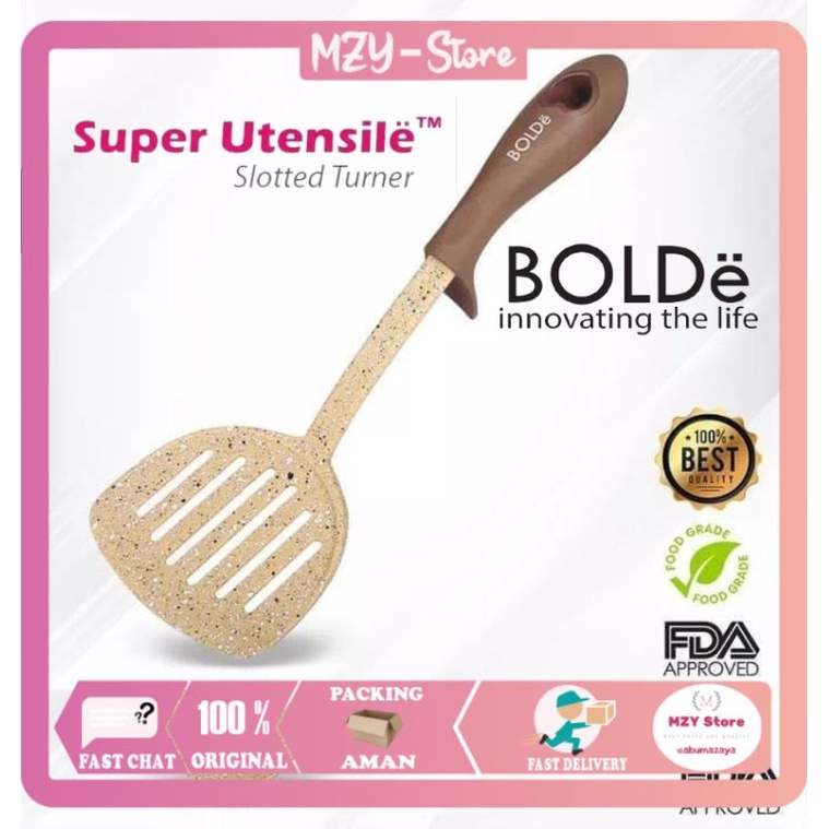 (FREE Sendok Takar) BOLDe Super Utensile Beige Spatula BOLDe Sutil Sodet Sendok Satuan Bolde 1 Pcs - ORIGINAL 100%