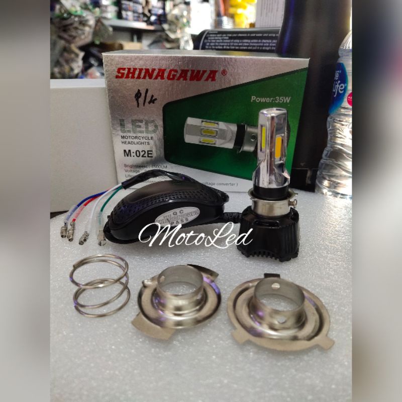 Lampu Led Utama 6Sisi Shinagawa ACDC - Lampu Depan 6Mata - Lampu Depan Led Motor H6 H4 ACDC SHINAGAW