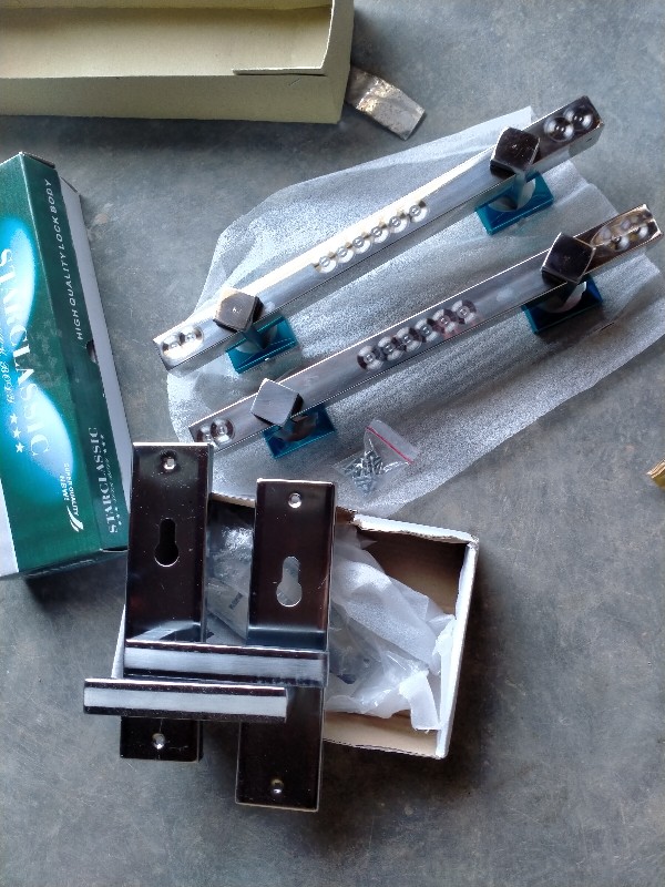 Paket Handle Gagang Pintu Rumah 33 Cm Dan Body Kunci Pintu Rumah Body Pelor