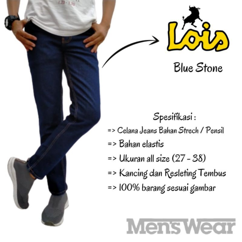 Celana Jeans Lois Dongker Celana Panjang Lois Slimfit Pensil