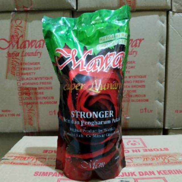 mawar super loundri stronger pewangi pakaian pelembut pakaian softener