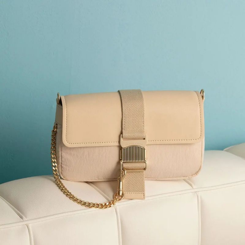 6.6 SALE | CK Aspen Metallic Belt Buckle Shoulder Bag