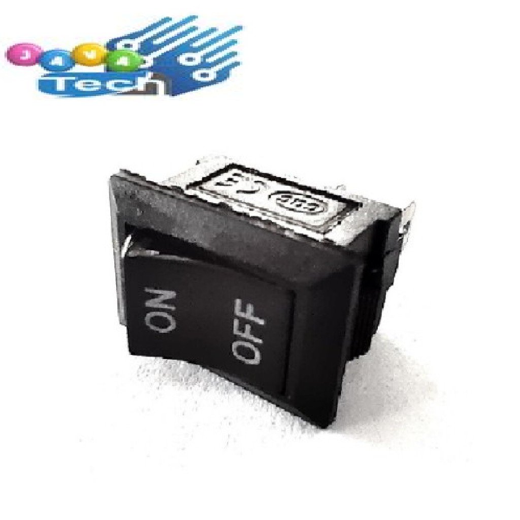 Saklar Power Rocker Switch KCD11 Hitam 10x15mm