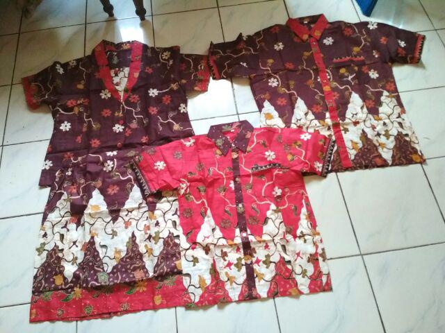 Sarimbit Batik Keluarga / Batik Couple Family / Meyshin Jaya / Ecer Grosir Konveksi Murah/batik Solo