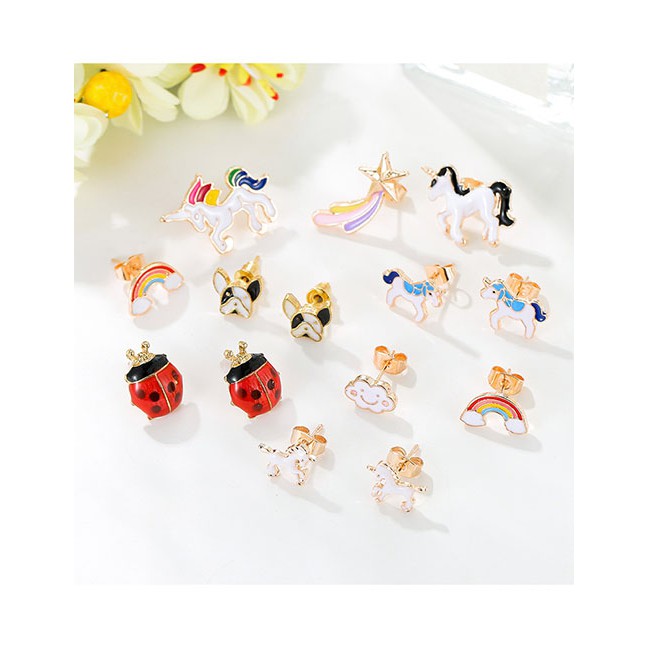 LRC Anting Tusuk Fashion Oil Stud Earrings D67729