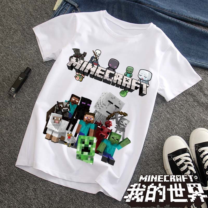 MYSTIQUE.ID-BAJU KAOS MINECRAFT T-SHIRT LUCU DAN AESTHETIC