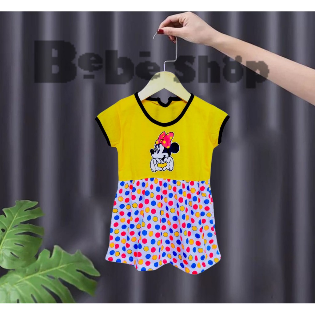 Dress Anak Karakter Mickey Mouse Usia 6 Sampai 18 BLN