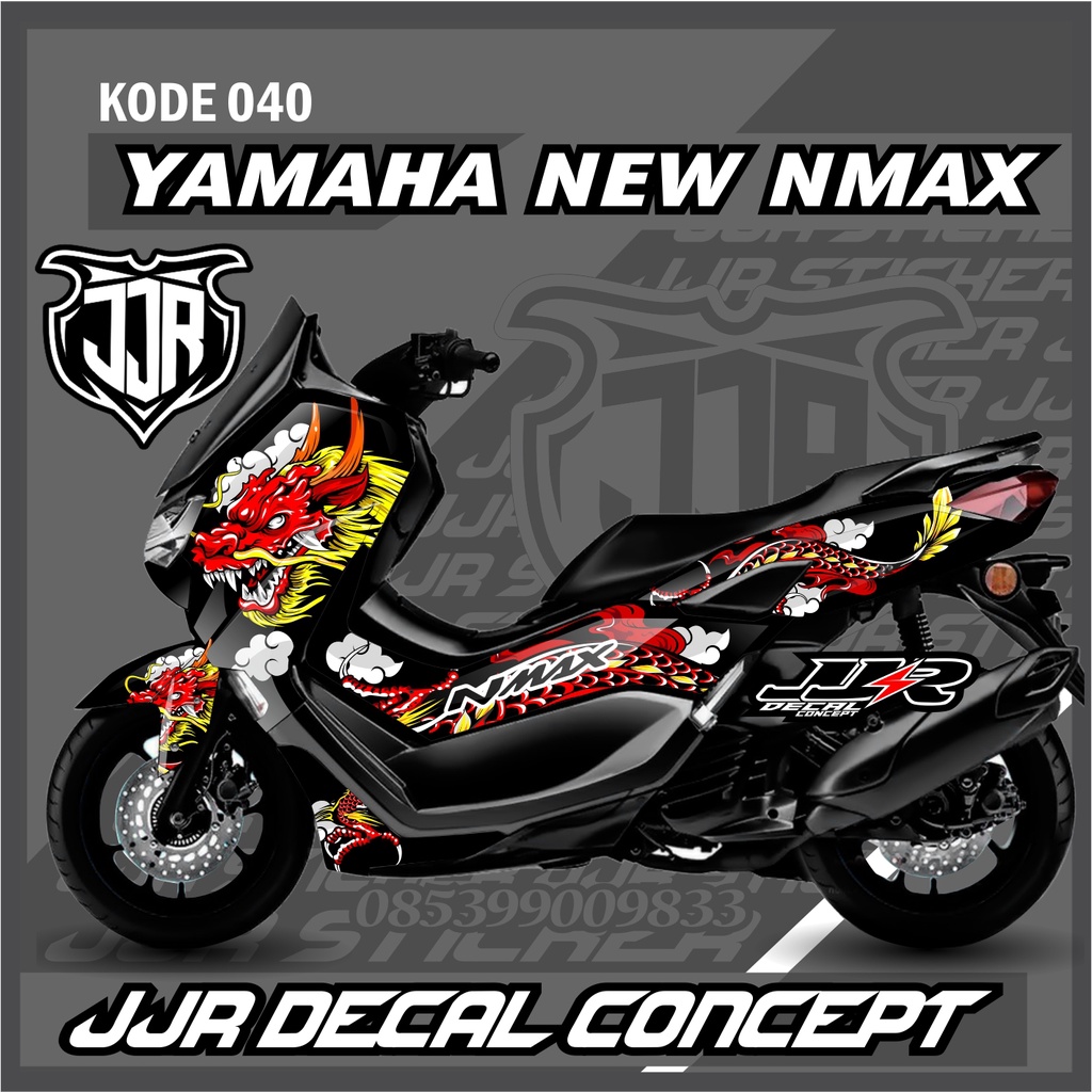 STIKER DECAL NEW NMAX 2020-2021 MOTIF DRAGON NAGA FULL BODY KODE 040, STICKER YAMAHA NMAX