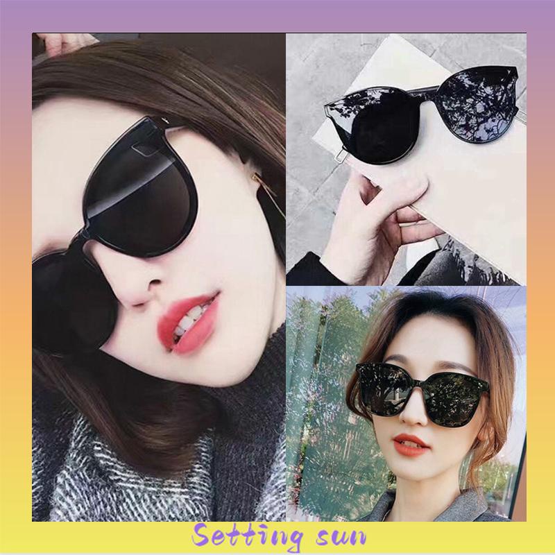 Kacamata Korean Retro Mata Kucing Kacamata Hitam Anti-UV Wanita Sunglasses TN