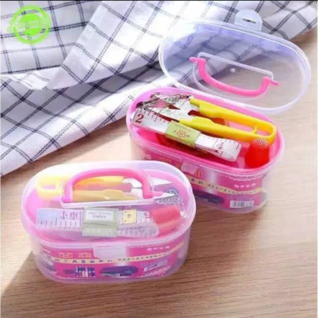 Set Alat Jahit BESAR Paket Lengkap 12 benang Sewing Kit Box