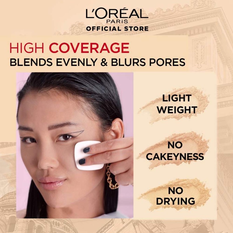 L'OREAL inflallible oil killer high coverage powder / bedak padat L'oreal