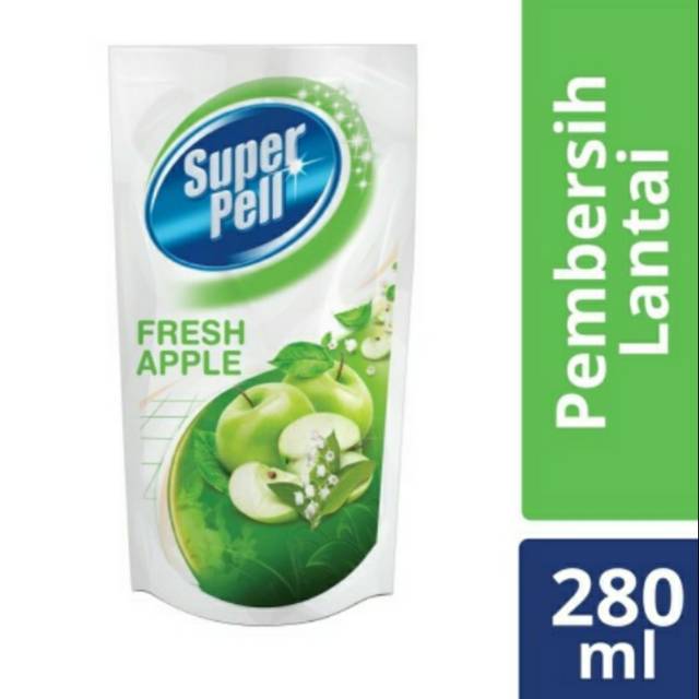 Superpell Sabun  Pel  Pembersih Lantai  Fresh Apple 280mL 