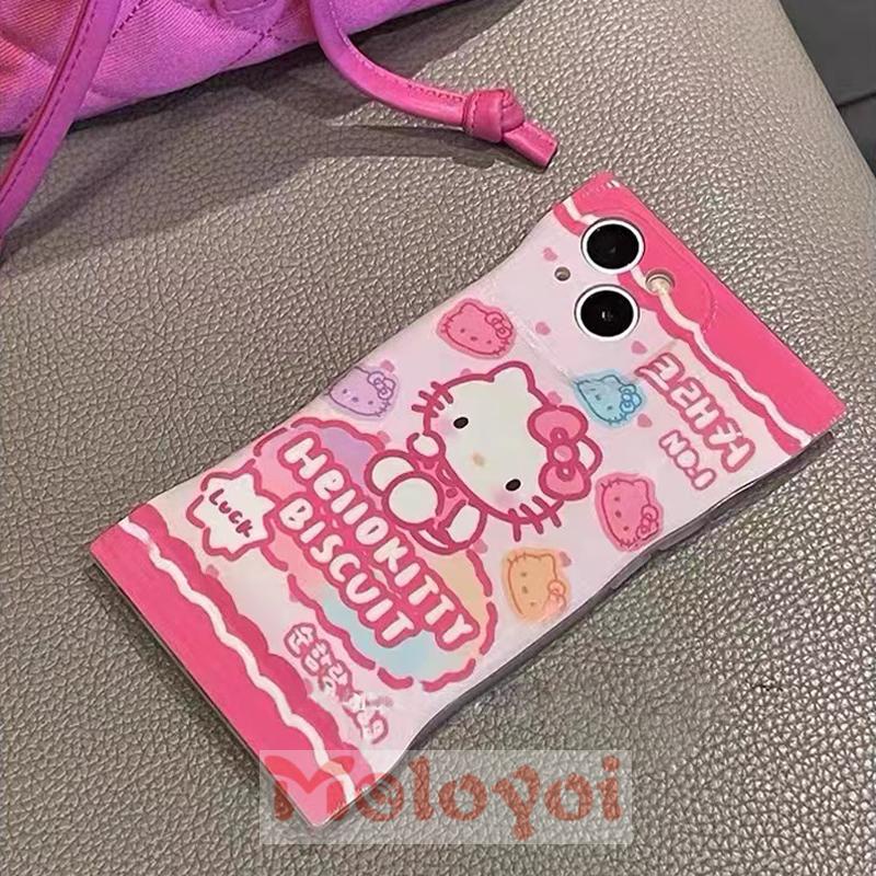 Soft Case Pelindung Kamera Motif Kartun Hello Kitty Biskuit Untuk iPhone 11 12 14 13 Pro Max XR 8 7 6 6s 14 Plus 11Pro Max X XS Max SE 2020