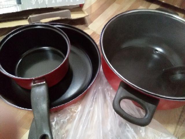 Panci Set 3 In 1 Anti Lengket / Panci Dan Wajan Penggorengan / High Quality / Cod