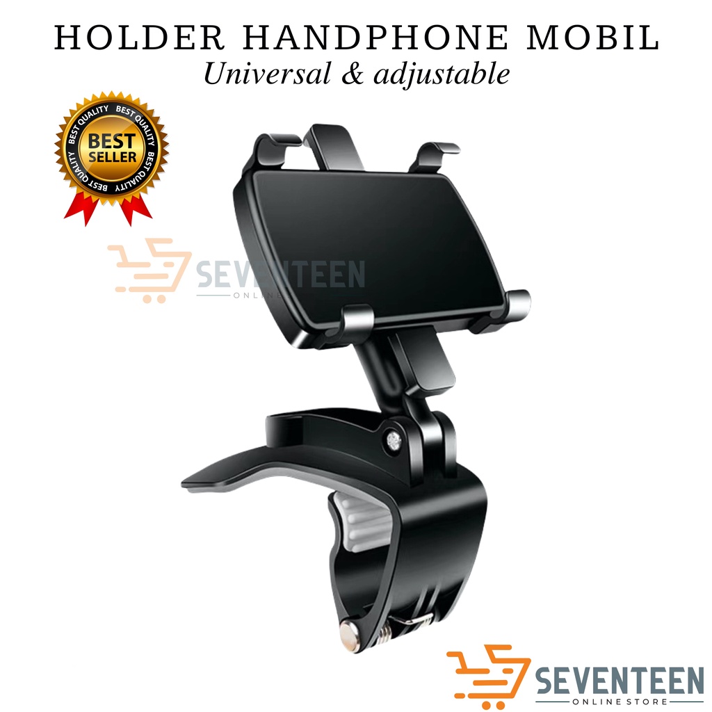 SEVENTEEN HOLDER MOBIL JEPIT DASBOARD SPION HD35 STAND HOLDER MEJA HANDPHONE HD-35 DUDUKAN HP MOBIL ADJUSTABLE CAR HOLDER PHONE