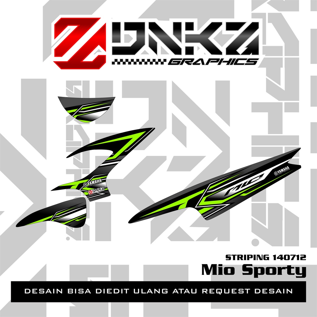 Stiker Mio Sporty Decal Striping Mio Sporty Premium Racing 140712