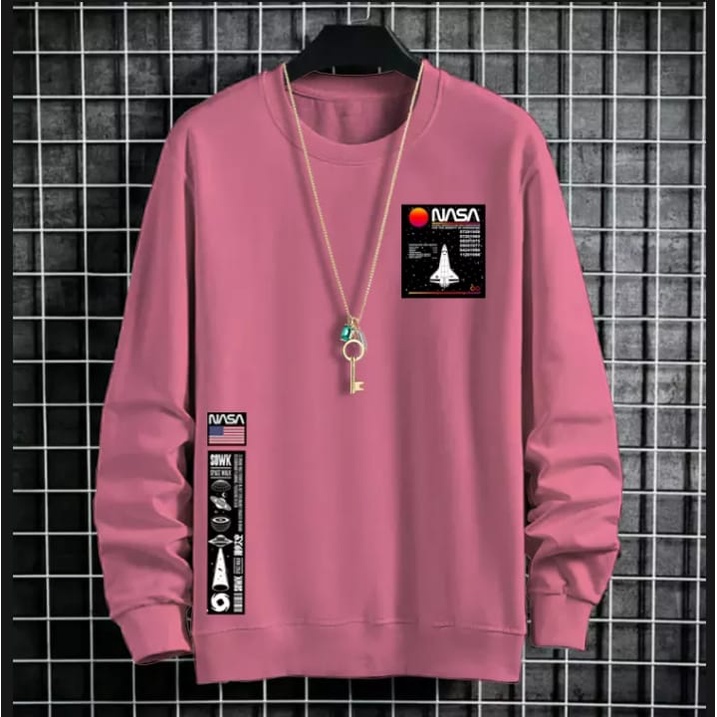 Sweater Crewneck Nasa Pria/Sweater Nasa Wanita/ Sweater Cewek/Sweater Cowok/ Sweater Crewneck