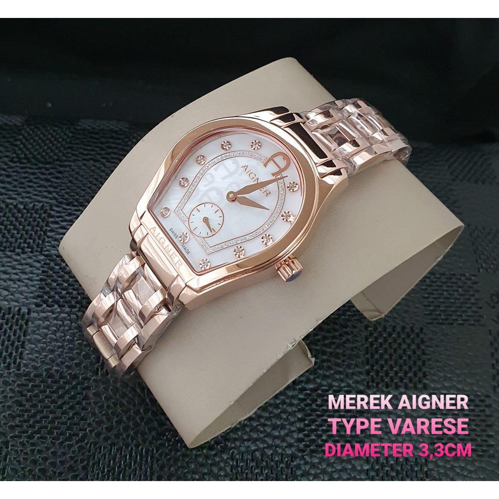 [ GARANSI ] Jam Wanita Aigner Varese Baterai Steel Rosegold Japan Watch Only