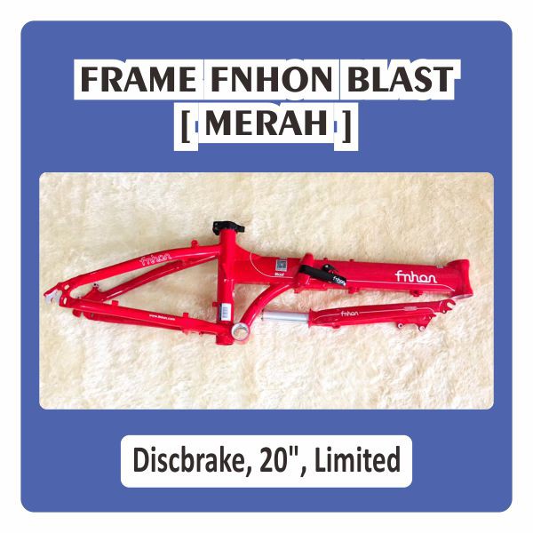 Frame Fork Fnhon Blast Merah Alloy Red Discbrake 20 22 Inch Original Disc Db Not Gust Storm