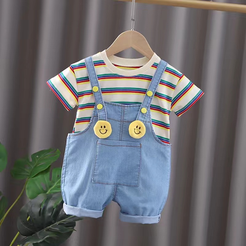 Stelan Baju AnakLaki-Laki/Setelan anak overall import uisa 1-4Tahun