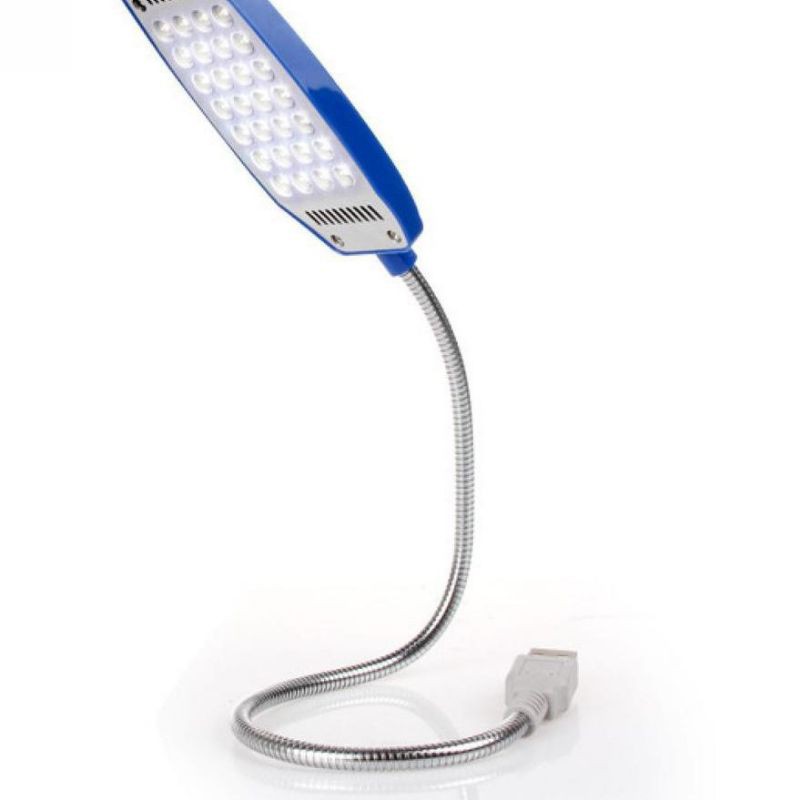 Lampu belajar usb / Lampu baca usb / 28 led fleksibel dengan modul ON-OF - LZY-028 Blue