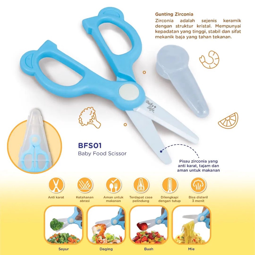 Baby Safe Food Scissor Gunting Makanan Bayi BFS01