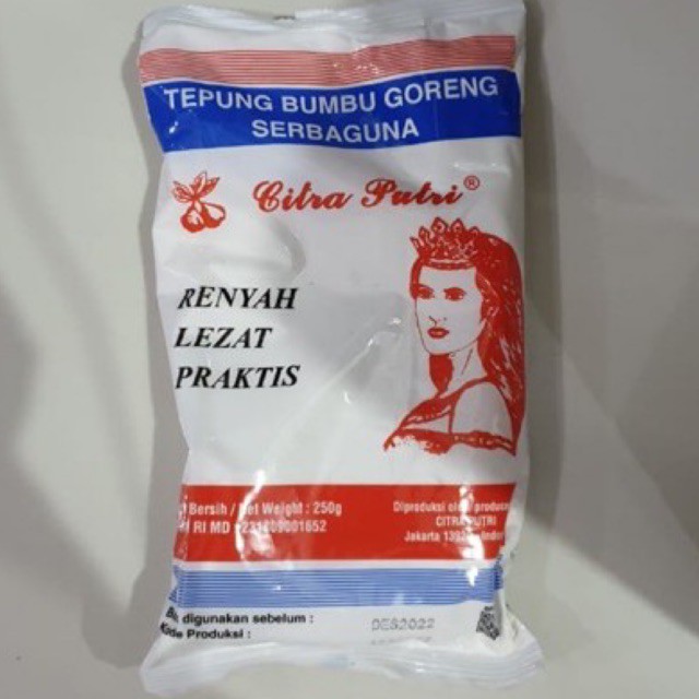 

TEPUNG PUTRI TEPUNG BUMBU SERBAGUNA 250GR UNTUK MENGGORENG AYAM GRAB GOSEND TERMURAH KEMASAN BARU
