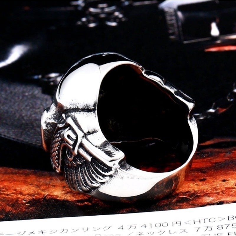 SEUSUK  Cincin Model Tengkorak Gaya Punk untuk Pria