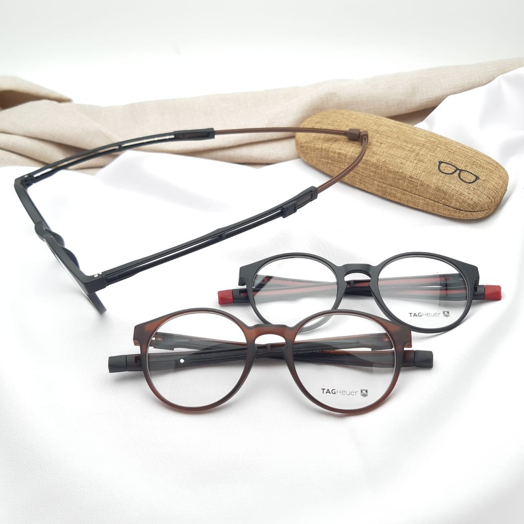FRAME KACAMATA  BULAT PRIA SPORTY GAGANG MAGNET WAJAH KECIL