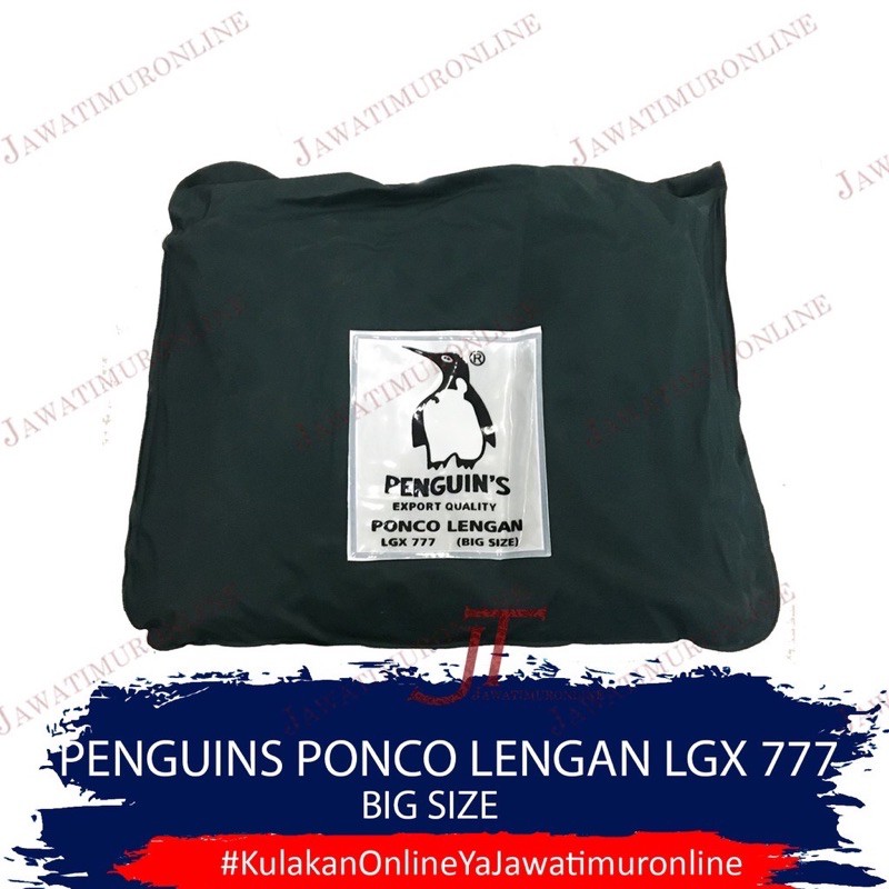 Jas Hujan PENGUIN Poncho Lengan Polos seri LGX 777 DEWASA